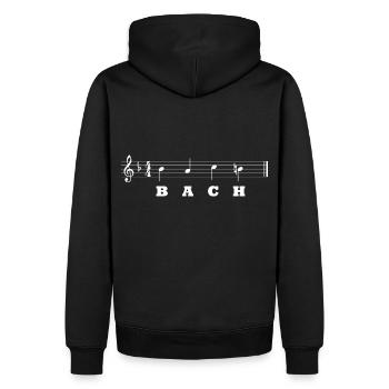 Bach Komponist Musik Klassik Shirt Design Geschenk - Männer Premium Bio Hoodie - Schwarz - Hinten - Nico (187cm)
