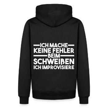 Schweißen Metallbau Metallbauer Schweißer - Männer Premium Bio Hoodie - Schwarz - Hinten - Nico (187cm)