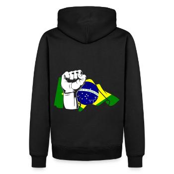 Faust Brésil brésilien - Sweat à capuche Premium bio Homme - noir - Dos - Nico (187cm)