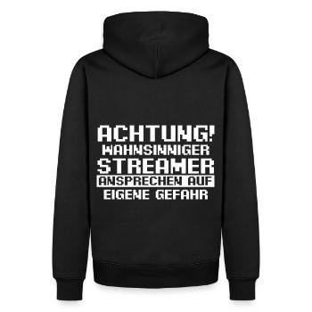 Gaming Zocken Zocker Gamer Streaming Prinzessin St - Männer Premium Bio Hoodie - Schwarz - Hinten - Nico (187cm)