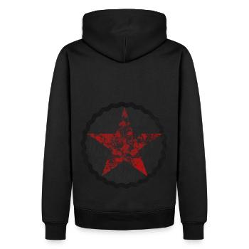 Red Red Star Links Punk Rocknroll - Sweat à capuche Premium bio Homme - noir - Dos - Nico (187cm)