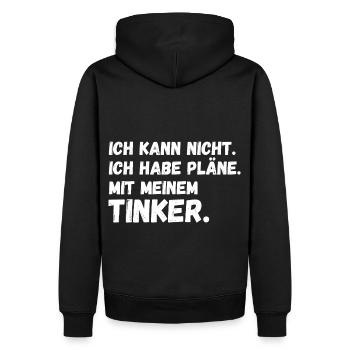 Pferd Reitsport Reiten Pferdesport Tinker - Männer Premium Bio Hoodie - Schwarz - Hinten - Nico (187cm)