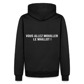 Coach vous allez mouiller le maillot coaching - Sweat à capuche Premium bio Homme - noir - Dos - Nico (187cm)