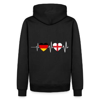 Italie Sardaigne Italie Battements de Coeur Cadeau - Sweat à capuche Premium bio Homme - noir - Dos - Nico (187cm)