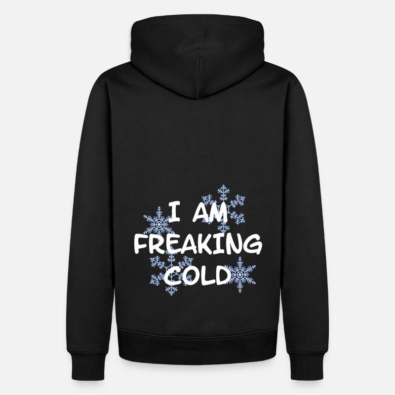 MIR IST FREAKING KALT COLD - Männer Premium Bio Hoodie - Schwarz