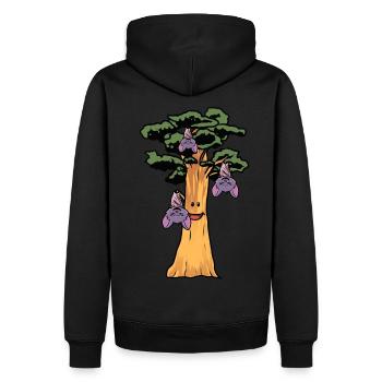Conservation de la nature Ecologie Chauve-souris Forêt tropicale Animal forestier - Sweat à capuche Premium bio Homme - noir - Dos - Nico (187cm)