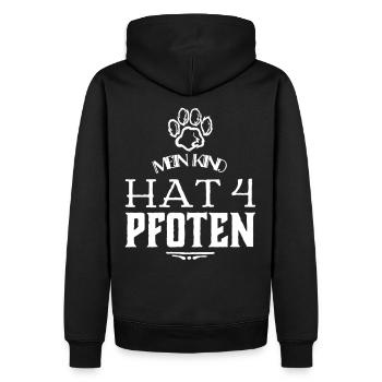 Mon enfant a un design à 4 pattes pour les propriétaires de chiens - Sweat à capuche Premium bio Homme - noir - Dos - Nico (187cm)