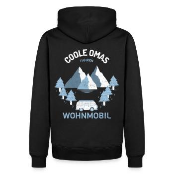 Cool grand-mère de conduite camping-car cadeau de fourgonnette - Sweat à capuche Premium bio Homme - noir - Dos - Nico (187cm)