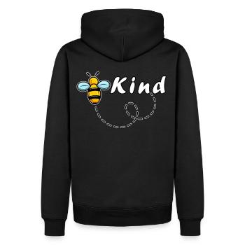 Avertissement sur l’autisme adapté aux abeilles - Sweat à capuche Premium bio Homme - noir - Dos - Nico (187cm)