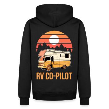 RV Co-Pilot RECREATIONAL VEHICLE Motorhome Travel - Sweat à capuche Premium bio Homme - noir - Dos - Nico (187cm)