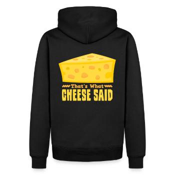 C’est ce que Cheese a dit Lustiger Käse - Sweat à capuche Premium bio Homme - noir - Dos - Nico (187cm)