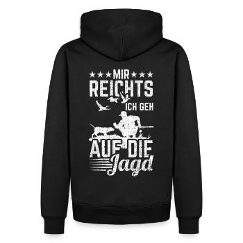Jagd Mir Reichts Ich Geh Auf Die Jagd - Männer Premium Bio Hoodie - Schwarz - Hinten - Nico (187cm)