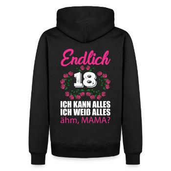 18th birthday Finally 18 I can do everything I know - Men’s Premium Organic Hoodie - black - Back - Nico (187cm)