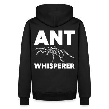 Des murmures de fourmis qui aiment les défauts et les insectes - Sweat à capuche Premium bio Homme - noir - Dos - Nico (187cm)