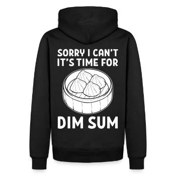 Entschuldigung, ich kann nicht. Es ist Zeit für - Männer Premium Bio Hoodie - Schwarz - Hinten - Nico (187cm)