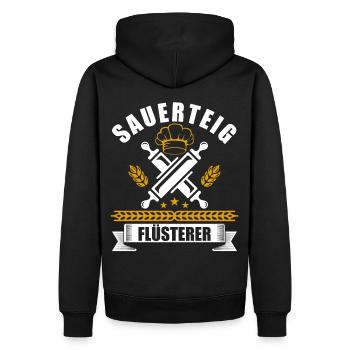 Sauerteig Flüsterer bäckerei beruf - Männer Premium Bio Hoodie - Schwarz - Hinten - Nico (187cm)