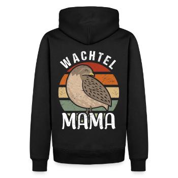 Wachtel Mama wachtel zwergwachtel - Männer Premium Bio Hoodie - Schwarz - Hinten - Nico (187cm)