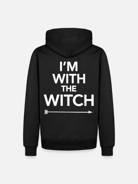 At With The Witch - Men’s Premium Organic Hoodie - black