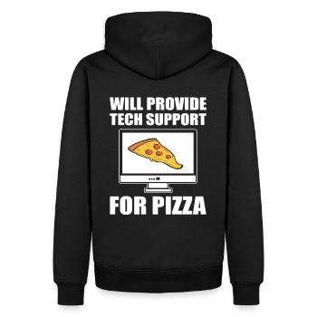 Will Provide Tech Support For Pizza Tech Support - Männer Premium Bio Hoodie - Schwarz - Hinten - Nico (187cm)