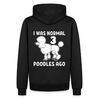 I Was Normal 3 Poodles Ago Poodle Dog - Männer Premium Bio Hoodie - Schwarz - Hinten - Nico (187cm)