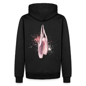 Ballett Dancer Ballerina Schuhe rosa - Männer Premium Bio Hoodie - Schwarz - Hinten - Nico (187cm)