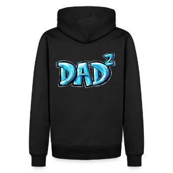 Annonce de grossesse Papa pour la deuxième fois - Sweat à capuche Premium bio Homme - noir - Dos - Nico (187cm)