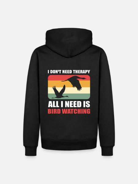 Vogel Beobachter Vögel Beobachten Vogelfreund Vöge - Männer Premium Bio Hoodie - Schwarz