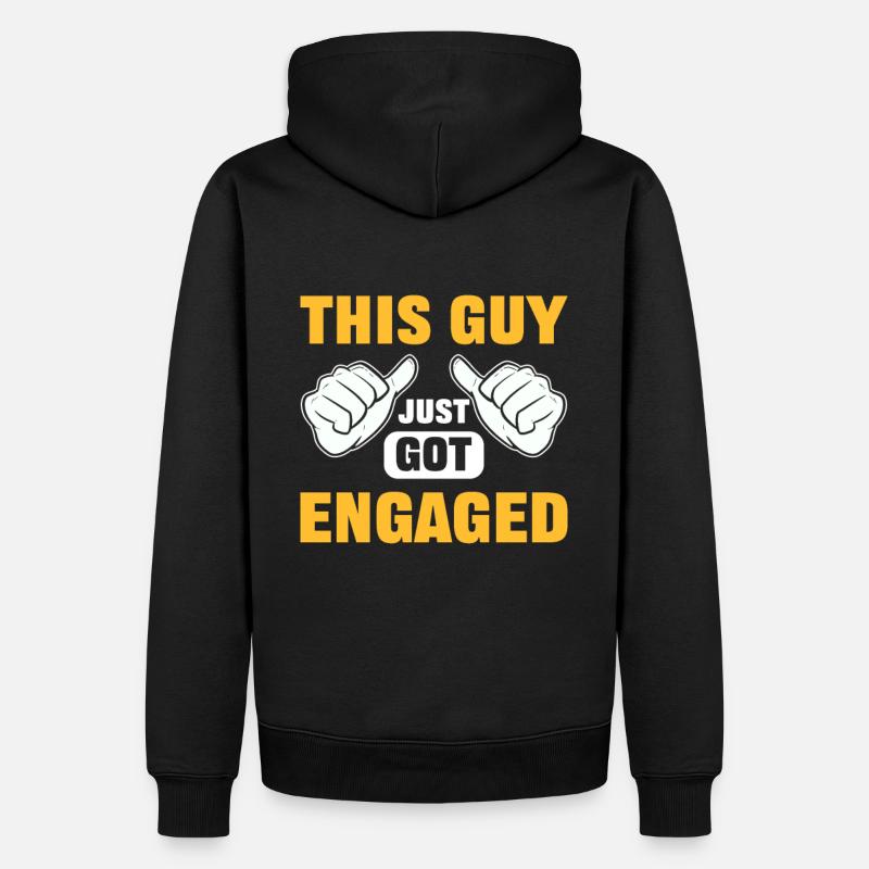 Ce gars vient de s’engager - Sweat à capuche Premium bio Homme - noir