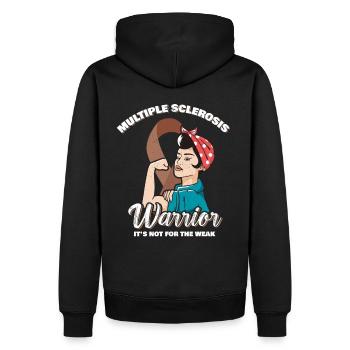 Multiple Sclerosis Warrior It's Not For The Weak - Männer Premium Bio Hoodie - Schwarz - Hinten - Nico (187cm)