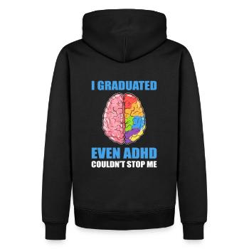 ADHS ADS Autismus Grundschule-Abschieds-Party - Männer Premium Bio Hoodie - Schwarz - Hinten - Nico (187cm)