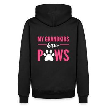 Mes petits-enfants ont des pattes Chien Grand-mère Grand-chien - Sweat à capuche Premium bio Homme - noir - Dos - Nico (187cm)