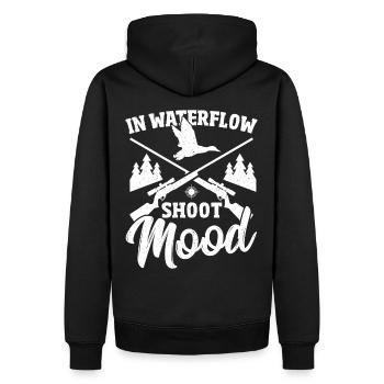 In Waterflow Shoot Mood Duck Hunting Bird Hunter - Männer Premium Bio Hoodie - Schwarz - Hinten - Nico (187cm)