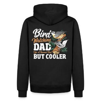 Vogel Beobachter Vögel Beobachten Vogelfreund Amse - Männer Premium Bio Hoodie - Schwarz - Hinten - Nico (187cm)
