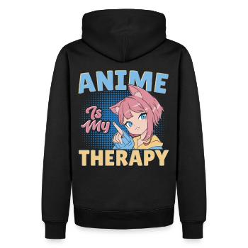 Anime Manga Comic Art Kanji Kawaii Japanese Japan - Männer Premium Bio Hoodie - Schwarz - Hinten - Nico (187cm)