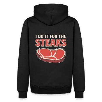 Grill Grill BBQ Griller Steak Grill Viande Grill Grill - Sweat à capuche Premium bio Homme - noir - Dos - Nico (187cm)
