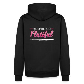 You're So Flutiful Flute Music - Männer Premium Bio Hoodie - Schwarz - Hinten - Nico (187cm)