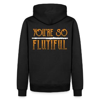 You're So Flutiful Flute Musician - Männer Premium Bio Hoodie - Schwarz - Hinten - Nico (187cm)