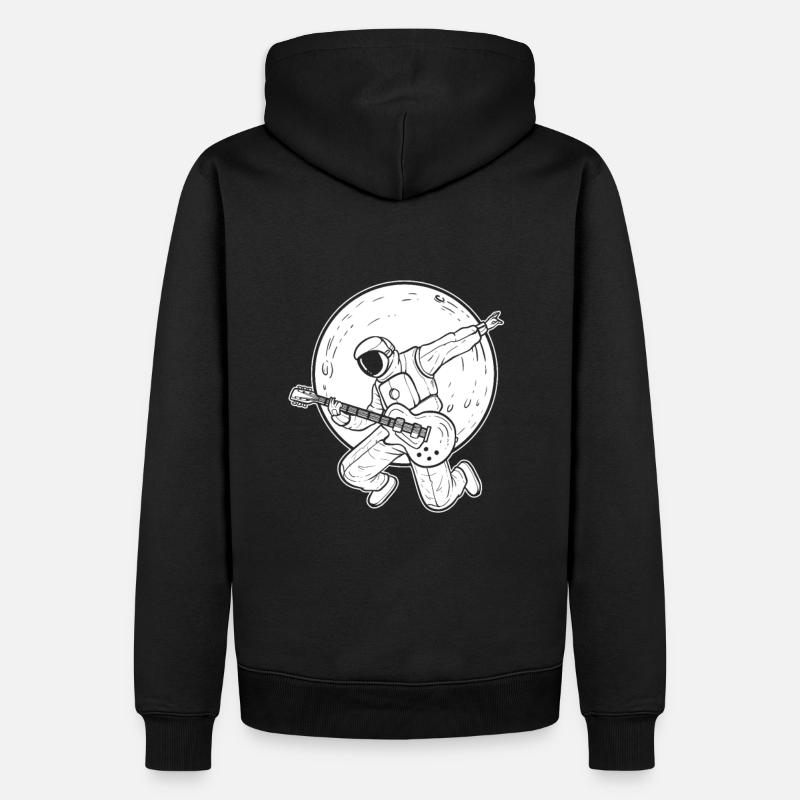 Guitariste astronaute guitariste - Sweat à capuche Premium bio Homme - noir