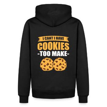Cuisson de gâteaux Boulangerie Pâtisserie Cuisine Cuisine - Sweat à capuche Premium bio Homme - noir - Dos - Nico (187cm)