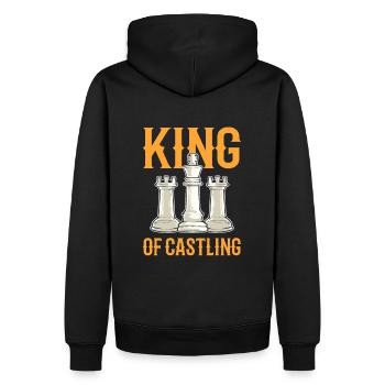 King Of Castling Chess Board Game Chess Lover - Männer Premium Bio Hoodie - Schwarz - Hinten - Nico (187cm)