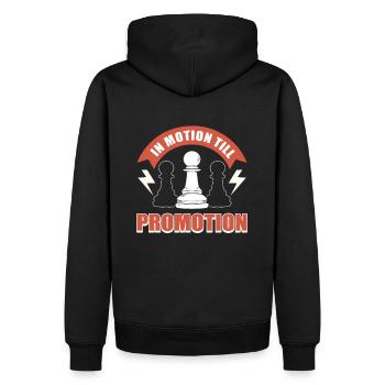 In Motion Till Promotion Chess Board Game Chess - Männer Premium Bio Hoodie - Schwarz - Hinten - Nico (187cm)