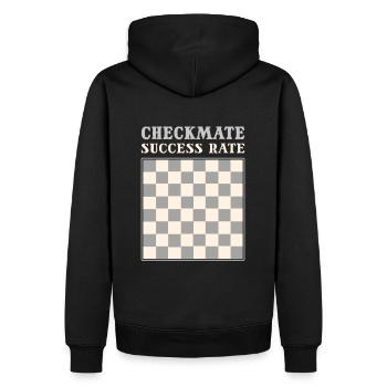 Checkmate Success Rate Chess Board Game - Männer Premium Bio Hoodie - Schwarz - Hinten - Nico (187cm)