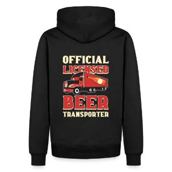 Bier Lieferant Bierfahrer Bierkönig Bier Disponent - Männer Premium Bio Hoodie - Schwarz - Hinten - Nico (187cm)