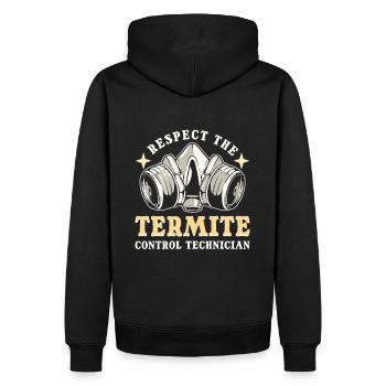 Respect The Termite Control Technician Pest - Männer Premium Bio Hoodie - Schwarz - Hinten - Nico (187cm)