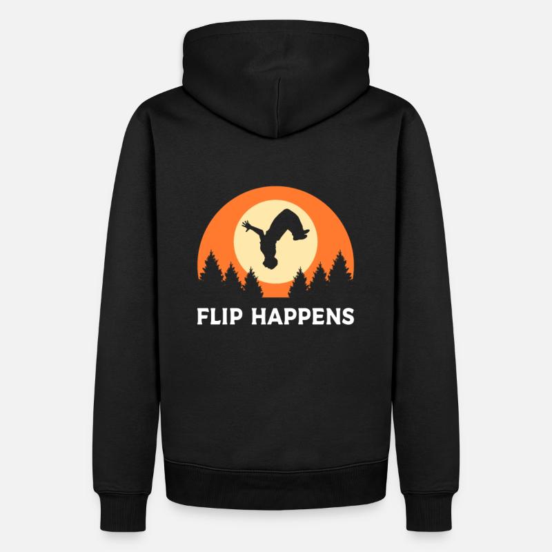 Flip Happens Freerunning Parkour - Sweat à capuche Premium bio Homme - noir