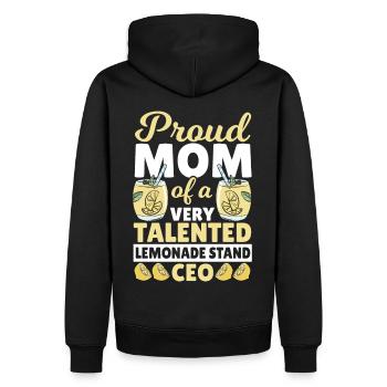 Fière maman d’un PDG de stand de limonade très talentueux - Sweat à capuche Premium bio Homme - noir - Dos - Nico (187cm)