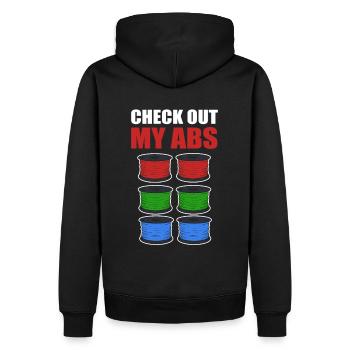 Check Out My ABS 3D Printing 3D Printer Lover - Men’s Premium Organic Hoodie - black - Back - Nico (187cm)