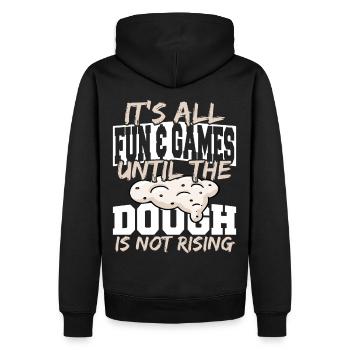 It's All Fun & Games Until The Dough Is Not - Männer Premium Bio Hoodie - Schwarz - Hinten - Nico (187cm)