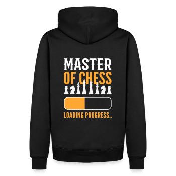 Master Of Chess Loading Progress Chess Board Game - Männer Premium Bio Hoodie - Schwarz - Hinten - Nico (187cm)