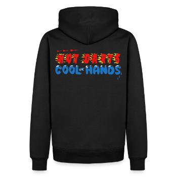 Hot Darts cool Hands - Men’s Premium Organic Hoodie - black - Back - Nico (187cm)